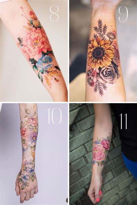 Perfect Flower Forearm Tattoo Ideas for Women - TattooGlee | Tattoos for women flowers, Forearm ...