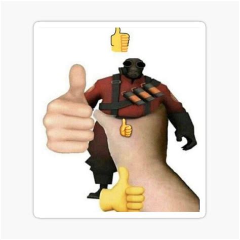 "Thumbs up Pyro" Sticker for Sale by floufybillo | Redbubble