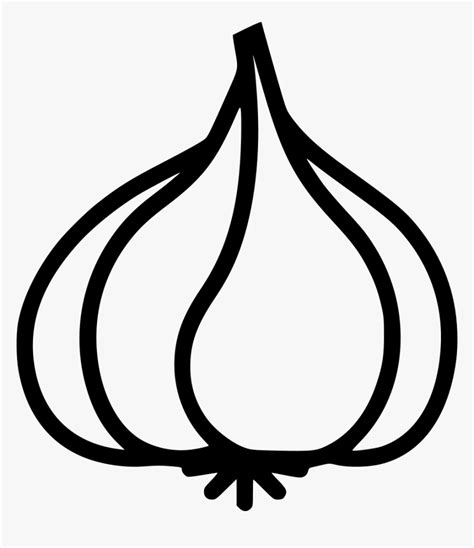 Transparent Garlic Png - Garlic Black And White, Png Download - kindpng