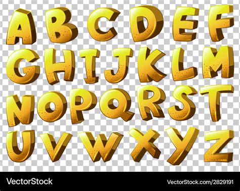 Yellow Alphabet Letters Printable