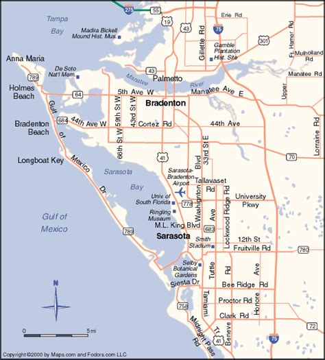 Street Map Of Sarasota Florida - Europe Mountains Map