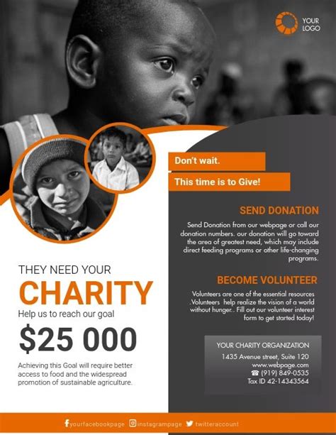 Charity Flyer Template for Free | PosterMyWall | Charity poster, Graphic design flyer ...