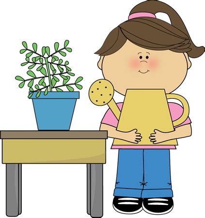 Classroom Plant Helper Clip Art - Classroom Plant Helper Vector Image ...