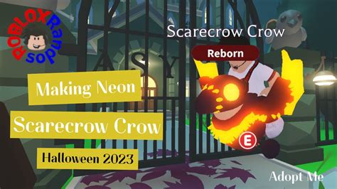 Making NEON SCARECROW CROW in Adopt Me Roblox! - YouTube