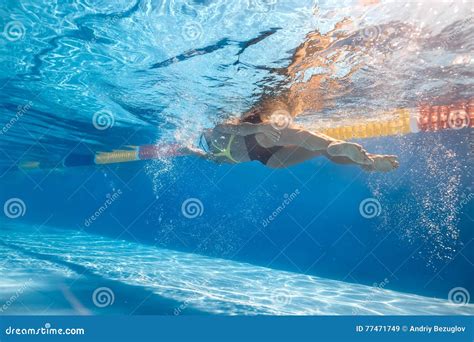 Swimmer in Sidestroke Style Underwater Stock Image - Image of swimmer, caucasian: 77471749