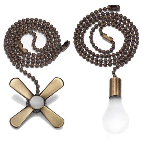 Ceiling Fan Pull Chain Extender,12-inch Extra Long with Decorative ...