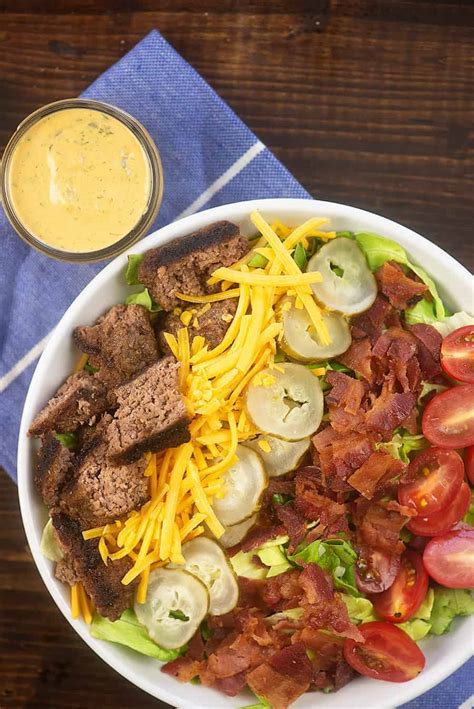 Cheeseburger Salad (with the BEST dressing EVER!) | That Low Carb Life