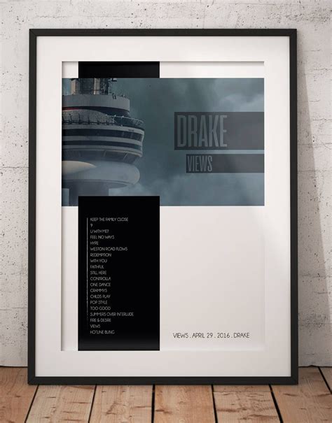 Drake Views Album Drake Views Poster Drake Print Poster | Etsy