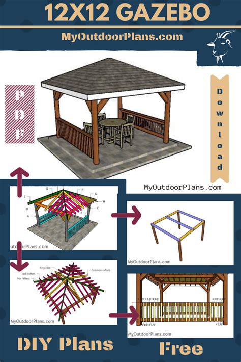 Free 12X12 Square Gazebo Plans - Draw-cheerio