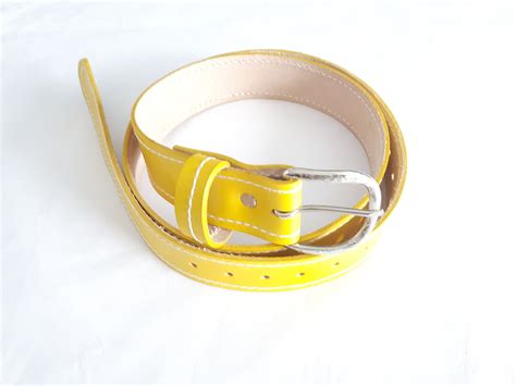 Yellow Leather Belt - Enlight Designs