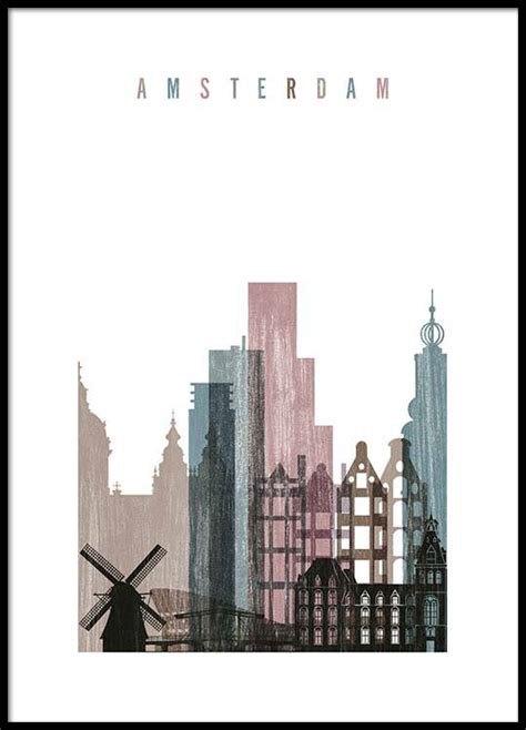 Amsterdam Skyline Poster