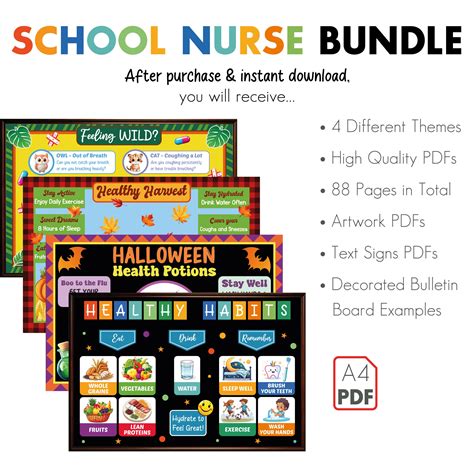 School Nurse Bulletin Board Bundle School Nurse Bulletin - Etsy