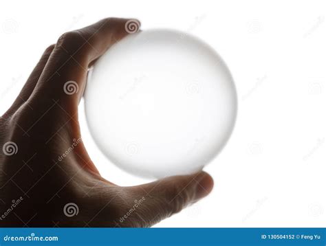 Holding a crystal ball stock photo. Image of ball, circle - 130504152