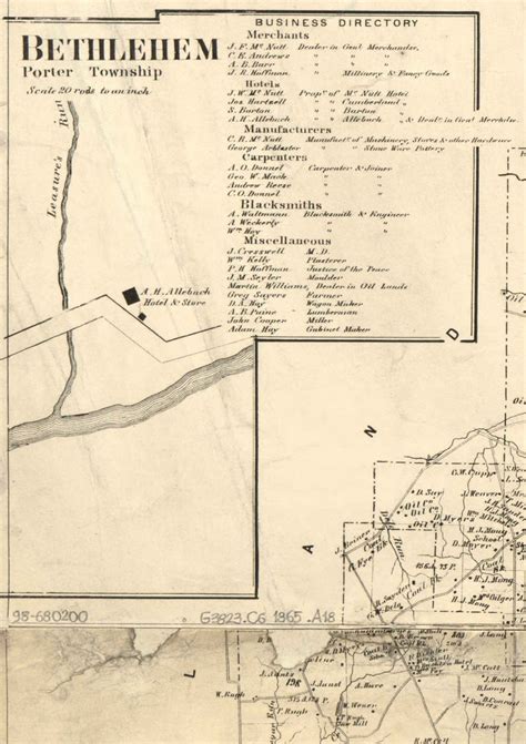 Clarion County Pennsylvania 1865 Old Wall Map with | Etsy