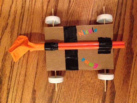 Balloon powered car! Completely made out of recycled materials | Crafts for kids, Fun crafts for ...