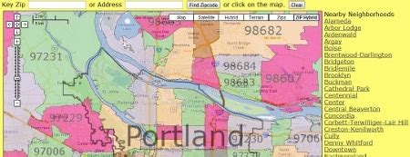 Sw Portland Zip Code Map