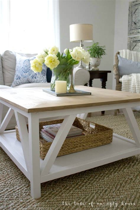 DIY Modern Farmhouse Coffee Table - Sincerely, Marie Designs | Modern farmhouse coffee table ...