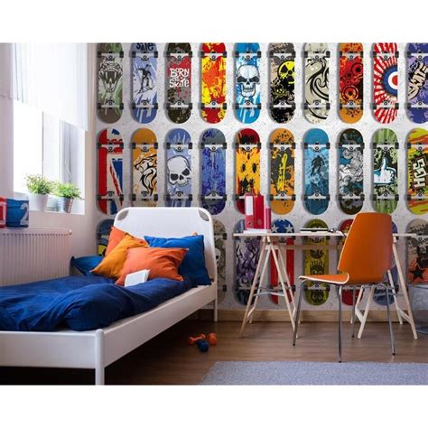 Wall Rogues Skateboard Wall Mural in the Wall Decals department at Lowes.com