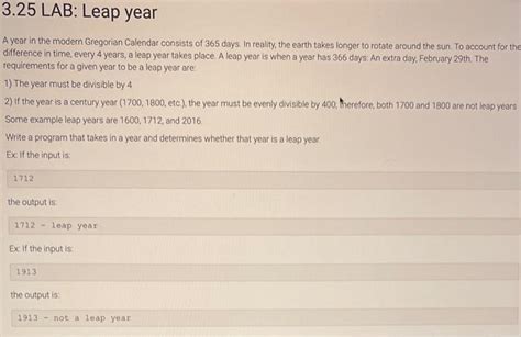 Solved A year in the modern Gregorian Calendar consists of | Chegg.com