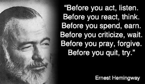 Ernest Hemingway Quotes. QuotesGram