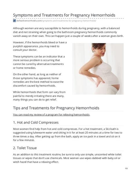 Symptoms and Treatments for Pregnancy Hemorrhoids