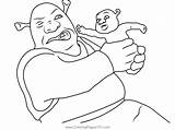 Ogre Baby Shrek Coloring Pages sketch template