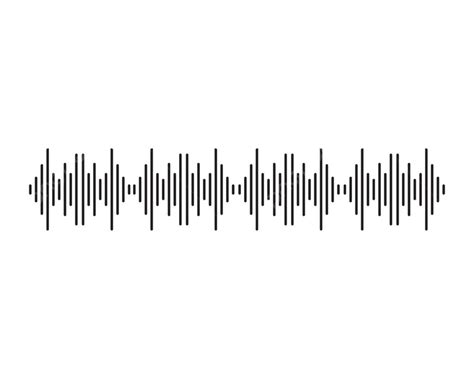 Sound Wave Frequency Vector Art PNG, Sound Waves Vector Illustration Design Template, Tremor ...