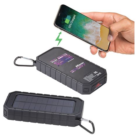 Solar Power Wireless Power Bank with Flashlight | Eco Promotional Products