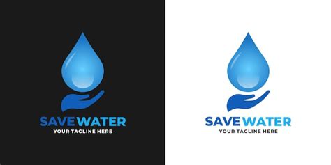 Premium Vector | Save water logo