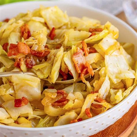 Easy Bacon Fried Cabbage Recipe - Birthday Stock