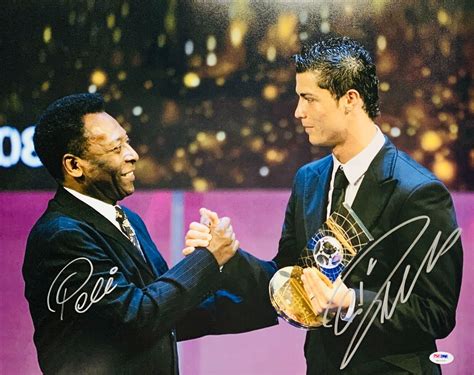 Cristiano Ronaldo Autographed Signed & Pele 16X20 Photo Signed PSA DNA Loa