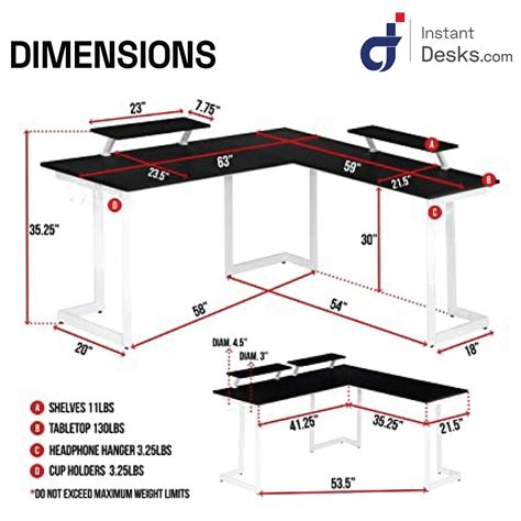 Warrior L-Shaped Gaming Desk – Instant Desks