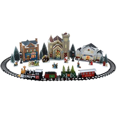 Train Set Holiday Christmas Village Battery Operated Decor Home Engine NEW