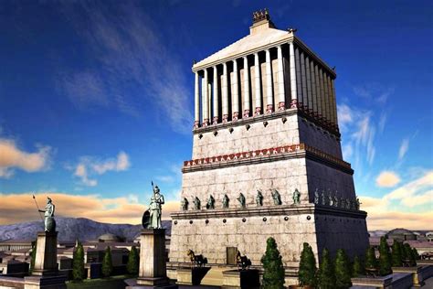 Mausoleum at Halicarnassus. Damaged in an earthquake later remains used ...