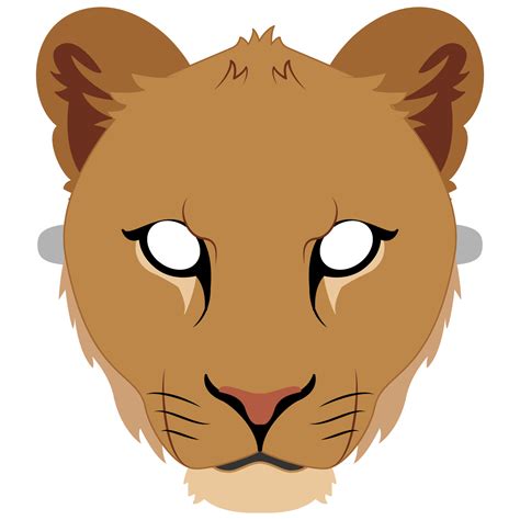 Lioness Mask Template | Free Printable Papercraft Templates