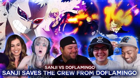 Sanji Saves The Crew From Doflamingo ! Reaction Mashup - YouTube