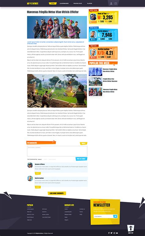 My Fortnite Player Tracker Website on Behance