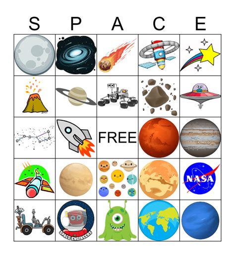 Space Bingo Free Printable