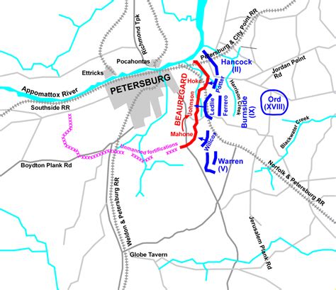 The Battle of the Crater Wikipedia Map: July 30, 1864