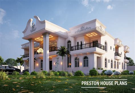 Classic Villa Mansion Design - Preston House Plans