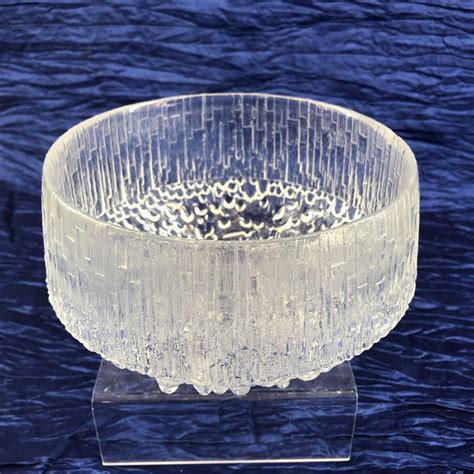 Iittala 6" Crystal Serving Bowl Ultima Thule Tapio WIrkkala Finland ...