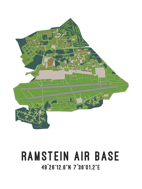 Ramstein Air Base Map Poster Printable Wall Art | Etsy Canada