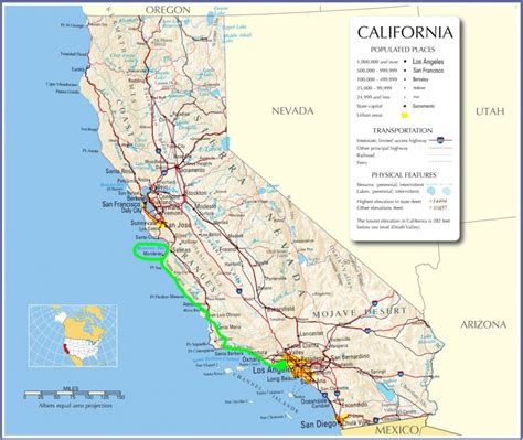 Printable Pacific Coast Highway Map