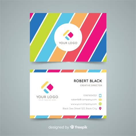 Free Vector | Colorful business card template