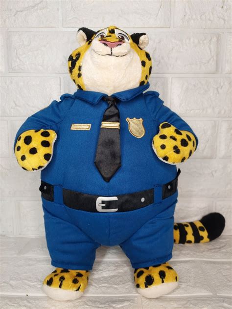 Disney Zootopia Police Officer Clawhauser with Disney Patch Plush ...