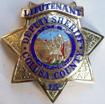 Colusa county sheriff calif | Police officer badge, Police badge, Police patches