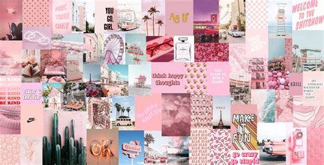 Trendy Light Pink Aesthetic Wall Collage Kit Digital - Etsy | Pink wallpaper laptop, Pink ...