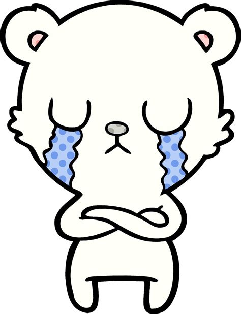 sad little polar bear cartoon 12389181 Vector Art at Vecteezy