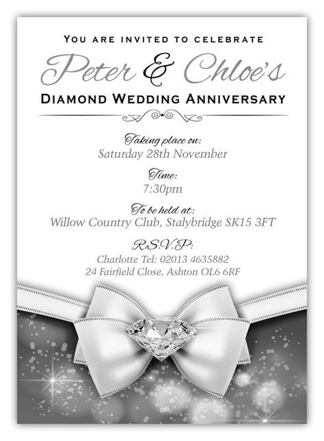 Diamond Wedding Invitations - D&L Designs Limited