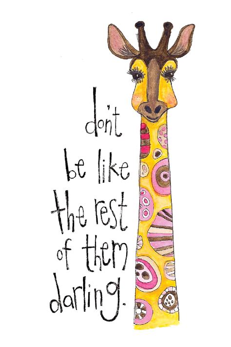 Giraffe Nursery Art Giraffe Baby Art Don't Be Like the | Etsy | Giraffe ...